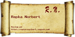 Repka Norbert névjegykártya